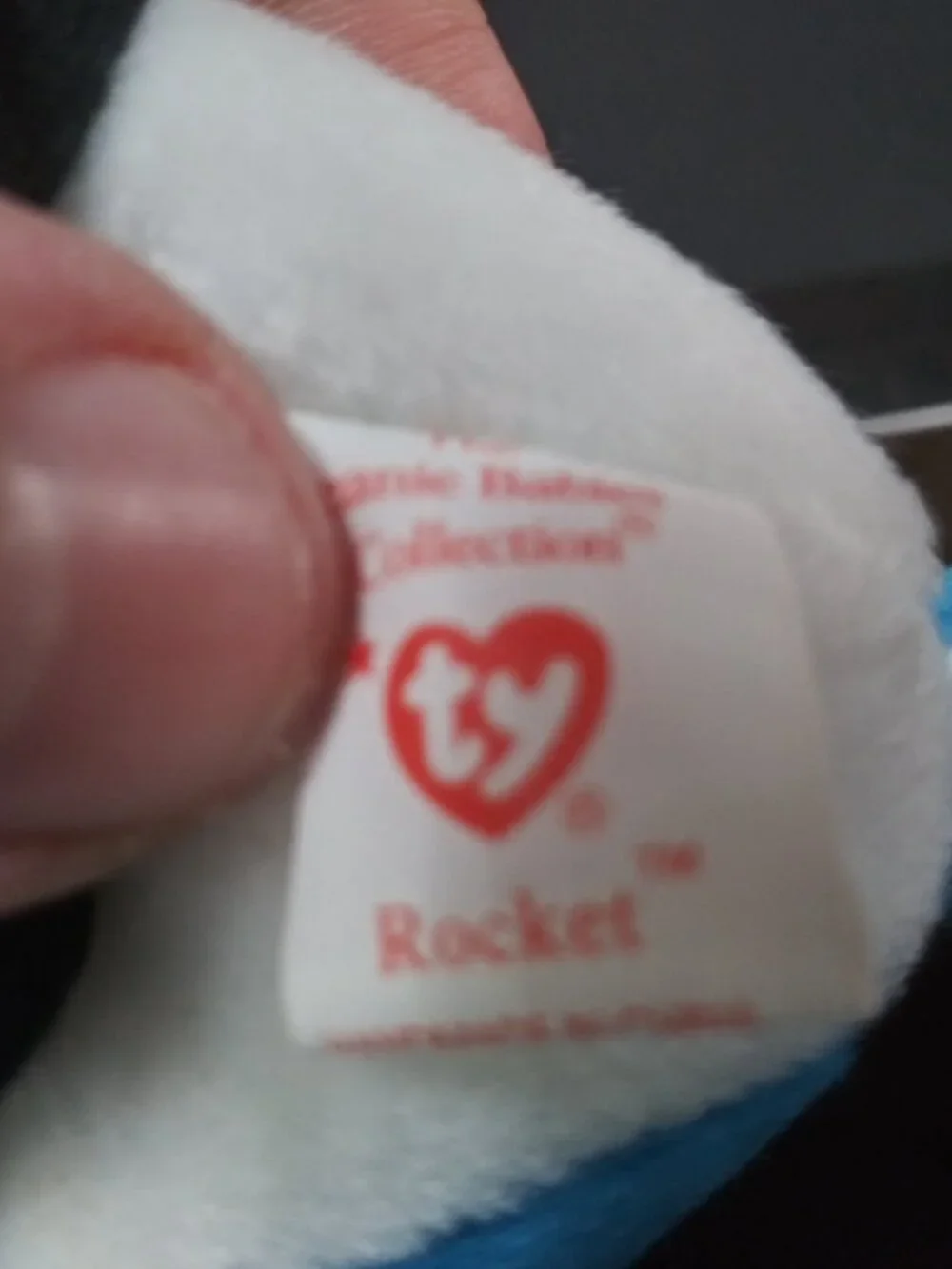 NM OG Collectable TY Beanie Baby Rocket 1997/1998 Tag ERROR RETIRED Display Case